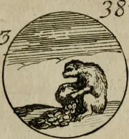 An illustration from Recueil d'emblêmes, devises, medailles, et figures hieroglyphiques, au nombre de plus de douze cent, avec leurs explications : accompagné de plus de deux mille chiffres fleuronnez simples, doubles & triples : d'une manière nouvelle & fort curieuse pour tous les noms imaginables : avec les tenants, supports, & cimiers servans aux ornemens des armes : cet ouvrage qui est enrichy de deux cens cinquante planches en taille-douce, est très-utile aux graveurs, peintres, sculpteurs, orfevres, brodeurs, serruriers, & à tous ceux qui travaillent au dessein (1724)