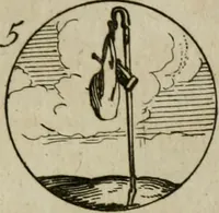 An illustration from Recueil d'emblêmes, devises, medailles, et figures hieroglyphiques, au nombre de plus de douze cent, avec leurs explications : accompagné de plus de deux mille chiffres fleuronnez simples, doubles & triples : d'une manière nouvelle & fort curieuse pour tous les noms imaginables : avec les tenants, supports, & cimiers servans aux ornemens des armes : cet ouvrage qui est enrichy de deux cens cinquante planches en taille-douce, est très-utile aux graveurs, peintres, sculpteurs, orfevres, brodeurs, serruriers, & à tous ceux qui travaillent au dessein (1724)