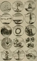 An illustration from Recueil d'emblêmes, devises, medailles, et figures hieroglyphiques, au nombre de plus de douze cent, avec leurs explications : accompagné de plus de deux mille chiffres fleuronnez simples, doubles & triples : d'une manière nouvelle & fort curieuse pour tous les noms imaginables : avec les tenants, supports, & cimiers servans aux ornemens des armes : cet ouvrage qui est enrichy de deux cens cinquante planches en taille-douce, est très-utile aux graveurs, peintres, sculpteurs, orfevres, brodeurs, serruriers, & à tous ceux qui travaillent au dessein (1724)