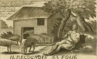 Picture 29 of 201 from Recueil des plus illustres proverbes, divises en trois livres ... (1657), leaf 56