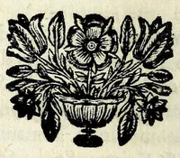 An illustration from Recueil general de tous les benefices & commanderies de France, & de ses dépendances : par ordre alphabetique, avec leurs noms Latins, François, leurs revenus, leurs qualitez, leurs dioceses, & le lieu où ils sont situez, ceux qui possedent les archevêchez & evêchez, leur éloignement de Paris, & combien les bulles & celles des abbayes sont taxées de florins en Cour de Rome (1690)