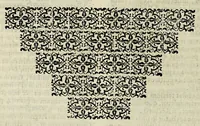 An illustration from Reflectionum canonicarum in secundum decretalium librum. : Quibus non solum difficilia iura in scholis enodantur, verùm & variae resoluuntur quaestiones, tam studiosis, quàm iudicibus & forensium causarum patronis vtiles, & necessariae; simulq[ue] additur quid in cuiusuis casus specie nuperis sit constitutionibus Pontificijs decisum; quidquè regijs schedis ordinatum ad Peruani regni ecclesiasticam, saecularemquè gubernationem. Tomus primus, D. Philippo IV. Hispaniarvm, et Indiarvm regi Catholico, ac potentissimo, ipsiusq[ue], supremo earundem Indiarum consilio. D. E C. (1633)