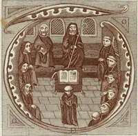 An illustration from The regal and ecclesiastical antiquities of England : containing the representations of all the English monarchs from Edward the Confessor to Henry the Eighth : together with many of the great persons that were eminent under their several reigns : on sixty copper plates, engraved by the author, the whole carefully collected from ancient illuminated manuscripts (1793)