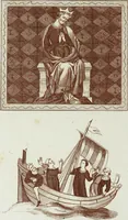 An illustration from The regal and ecclesiastical antiquities of England : containing the representations of all the English monarchs from Edward the Confessor to Henry the Eighth : together with many of the great persons that were eminent under their several reigns : on sixty copper plates, engraved by the author, the whole carefully collected from ancient illuminated manuscripts (1793)