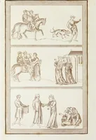 An illustration from The regal and ecclesiastical antiquities of England : containing the representations of all the English monarchs from Edward the Confessor to Henry the Eighth : together with many of the great persons that were eminent under their several reigns : on sixty copper plates, engraved by the author, the whole carefully collected from ancient illuminated manuscripts (1793)