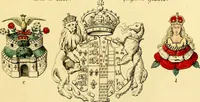 An illustration from Regal heraldry; the armorial insignia of the Kings and Queens of England, from coeval authorities (1821)