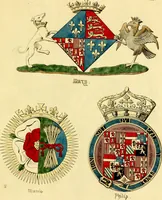 An illustration from Regal heraldry; the armorial insignia of the Kings and Queens of England, from coeval authorities (1821)