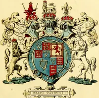 An illustration from Regal heraldry; the armorial insignia of the Kings and Queens of England, from coeval authorities (1821)