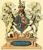 An illustration from Regal heraldry; the armorial insignia of the Kings and Queens of England, from coeval authorities (1821)