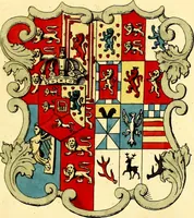 An illustration from Regal heraldry; the armorial insignia of the Kings and Queens of England, from coeval authorities (1821)