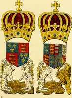 An illustration from Regal heraldry; the armorial insignia of the Kings and Queens of England, from coeval authorities (1821)