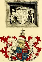 An illustration from Regal heraldry; the armorial insignia of the Kings and Queens of England, from coeval authorities (1821)