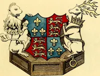 An illustration from Regal heraldry; the armorial insignia of the Kings and Queens of England, from coeval authorities (1821)
