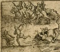 An illustration from Regionvm Indicarum per Hispanos olim devastatarum accuratissima descriptio, insertis Figuris æneis ad vivum fabrefactis (1664)