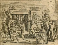 Picture 14 of 21 from Regionvm Indicarum per Hispanos olim devastatarum accuratissima descriptio, insertis Figuris æneis ad vivum fabrefactis (1664), leaf 50