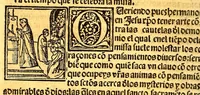 An illustration from Regla christiana breue: : p[ar]a ordenar la vida y t[i]po d[e]l [crist]iano q[ue] se q[ui]ere saluar y tener su alma dispuesta: p[ar]a q[ue] Jesu [Crist]o more en ella. (1547)