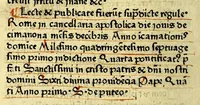 An illustration from Regūle ordinacones [sic] [et] cōnstitutiones cancellarie santissimi domini nostri domi[ni] Sixti diuina p[ro]uidencia pape quarti scripte [et] correcte in Cancellaria Apostolica