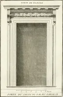 An illustration from Regles des cinq ordres d'architecture de Vignole : ouvrage dans lequel on donne : une idée de la géometrie, les définitions des figures géométriques nécessaires à l'étude de l'architecture, la formation des ordres, rigoureusement démontrée, dans l'origine de l'architecture ... : enfin, les notions nécessaires sur les ordres appellés accessoires (1797)