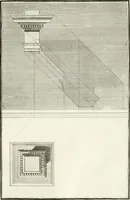 An illustration from Regles des cinq ordres d'architecture de Vignole : ouvrage dans lequel on donne : une idée de la géometrie, les définitions des figures géométriques nécessaires à l'étude de l'architecture, la formation des ordres, rigoureusement démontrée, dans l'origine de l'architecture ... : enfin, les notions nécessaires sur les ordres appellés accessoires (1797)