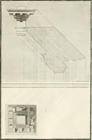 An illustration from Regles des cinq ordres d'architecture de Vignole : ouvrage dans lequel on donne : une idée de la géometrie, les définitions des figures géométriques nécessaires à l'étude de l'architecture, la formation des ordres, rigoureusement démontrée, dans l'origine de l'architecture ... : enfin, les notions nécessaires sur les ordres appellés accessoires (1797)
