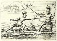 An illustration from Regole della scherma insegnate da Lelio e Titta Marcelli (1686)