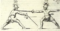 An illustration from Regole della scherma insegnate da Lelio e Titta Marcelli (1686)