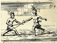 An illustration from Regole della scherma insegnate da Lelio e Titta Marcelli (1686)