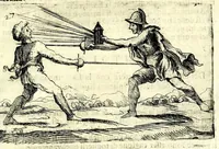 An illustration from Regole della scherma insegnate da Lelio e Titta Marcelli (1686)