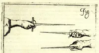 An illustration from Regole della scherma insegnate da Lelio e Titta Marcelli (1686)