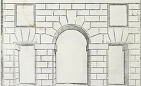 Picture 4 of 57 from Regole generali di architettura di Sabastiano Serlio Bolognese : sopra le cinque maniere de gliedifici, cioe, thoscano, dorico, ionico, corinthio, e composito ; con gli essempi de l'antiquita, che per la maggior parte concordano con la dottrina di Vitruuio (1551), leaf 16