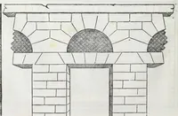 Picture 6 of 57 from Regole generali di architettura di Sabastiano Serlio Bolognese : sopra le cinque maniere de gliedifici, cioe, thoscano, dorico, ionico, corinthio, e composito ; con gli essempi de l'antiquita, che per la maggior parte concordano con la dottrina di Vitruuio (1551), leaf 18