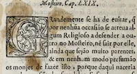 An illustration from Regra do glorioso patriarcha S. Bento : tirada de latim em lingoagem portuguesa (1632)