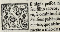 An illustration from Regra do glorioso patriarcha S. Bento : tirada de latim em lingoagem portuguesa (1632)