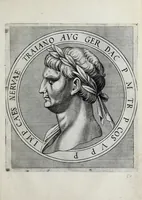 An illustration from Regvm romanorvm vna cvm qvorvndam eorvm vxorū qvantvm ex antiqvis numismatis marmoribusque colligere licuit exactissima effigierum delineatio (1550)