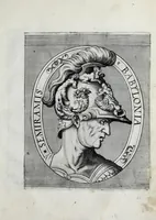 An illustration from Regvm romanorvm vna cvm qvorvndam eorvm vxorū qvantvm ex antiqvis numismatis marmoribusque colligere licuit exactissima effigierum delineatio (1550)