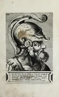 An illustration from Regvm romanorvm vna cvm qvorvndam eorvm vxorū qvantvm ex antiqvis numismatis marmoribusque colligere licuit exactissima effigierum delineatio (1550)