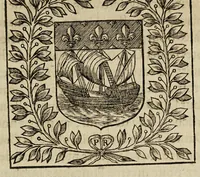 An illustration from Reiglement, & lettres patentes, portant que les concessiõs des fontaines particulieres se prendront dans les reseruoirs publics, par bassinets separez, & non ailleurs. (1628)