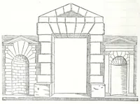 Picture 6 of 47 from Reigles generales de l'architecture, sur les cincq manieres d'edifices : ascauoir, thuscane, doricq̄, ioniq̄, corinthe, & cōposite, auec les exemples danticquitez, selon la doctrine de Vitruue (1545), leaf 20