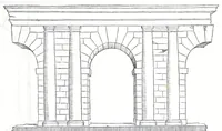 Picture 7 of 47 from Reigles generales de l'architecture, sur les cincq manieres d'edifices : ascauoir, thuscane, doricq̄, ioniq̄, corinthe, & cōposite, auec les exemples danticquitez, selon la doctrine de Vitruue (1545), leaf 25