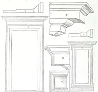 Picture 29 of 47 from Reigles generales de l'architecture, sur les cincq manieres d'edifices : ascauoir, thuscane, doricq̄, ioniq̄, corinthe, & cōposite, auec les exemples danticquitez, selon la doctrine de Vitruue (1545), leaf 96