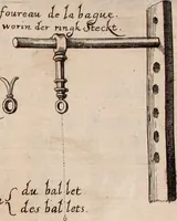 Picture 53 of 71 from Reitkunst Herrn Antonij de Pluvinel, darinnen er die jetzo regirende Kön. Mayst. in Frankreich/Ludouicum XIII. vnderwiesen : lehrend / Wie ein Reutersmann sich zu allen ritterlichen Vbungen bequemen vnd instellen / wie ein Pferd zum Gehorsam zubringen vnd in allerley schönen Schulen / Stücken vnd Maneigen leichtlich vnd volkommenlich abgerichtet werden soll : In Frantzösischer vnd Teutscher Sprach an den Tag gegeben / vnnd mit sechzig schönen Kupfferstücken gezieret (1628), leaf 258