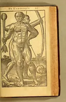 An illustration from Histoire d'un voyage faict en la terre du Bresil, autrement dite Amerique. : Contenant la nauigation, & choses remarquables, veuës sur mer par l'aucteur. Le comportement de Villegagnon en ce pays la. Les moeurs & facons de viure estranges des sauuages ameriquains: auec vn colloque de leur langage. Ensemble la description de plusieurs animaux, arbres, herbes, & autres choses singulieres, & du tout inco[n]nues pardecà: dont on verra les sommaires des chapitres au commencement du liure. (1580)
