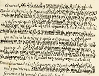 An illustration from Relacion de los servicios qve hizo a su magestad del Rey don Felipe Segundo y Tercero, don Alonso de Sotomayor del abito de Santiago, y comendador de Villamayor, del Consejo de Guerra de Castilla: : en los estados de Flandes, y en las prouincias de Chile, y Tierrafirme, donde fue capitan general, &c. (1620)