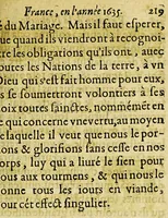 An illustration from Relation de ce qui s'est passé en la Nouuelle France en l'année 1635. Enuoyée au r. pere prouincial de la Compagnie de Iesus en la prouince de France. (1636)