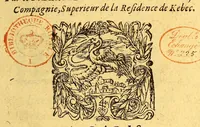 An illustration from Relation de ce qui s'est passé en la Nouuelle France, es années 1640. et 1641. Enuoyée au r. pere prouincial de la Compagnie de Iesus, de la prouince de France. (1642)