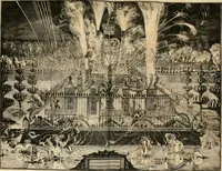 An illustration from Relation du voyage de Sa Majesté britannique en Hollande, et de la reception qui luy a été faite : enrichie de planches très-curieuses : avec un récit abregé de ce qui s'est passé de plus considerable depuis l'arrivée de Sa Majesté en Hollande le 31. de Janvier, jusqu'à son retour en Angleterre, au mois d'Avril 1691, & l'heureax succés de l'expedition d'Irlande, subjuguée par les arnes toûjours victorieuses de Sa Majesté (1692)