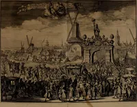 An illustration from Relation du voyage de Sa Majesté britannique en Hollande, et de la reception qui luy a été faite .. (1692)