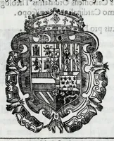 An illustration from Relatione del fvnerale et eseqvie fatte in Milano, : per ordine della Cat. Maestà del potentiss. re di Spagna don Filippo Terzo nostro signore, alla serenissima regina donna Margherita d'Austria sua moglie, li 22. di decembre 1611 (1612)