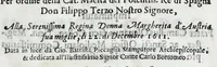 Picture 2 of 7 from Relatione del fvnerale et eseqvie fatte in Milano, : per ordine della Cat. Maestà del potentiss. re di Spagna don Filippo Terzo nostro signore, alla serenissima regina donna Margherita d'Austria sua moglie, li 22. di decembre 1611 (1612), leaf 7