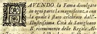 Picture 6 of 10 from Relatione della solenne entrata fatta nella città di Sauigliano dalle regali altezze Carlo Emanuel II et Maria Giouanna Battista di Nemours, il primo di luglio 1668 (1669), leaf 13